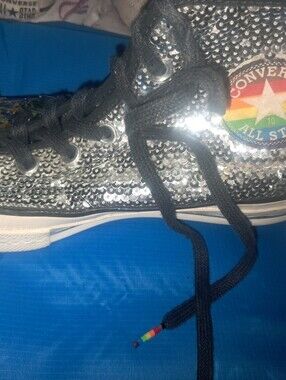 Converse Sequin Pride Rainbow high tops Limited Edition
